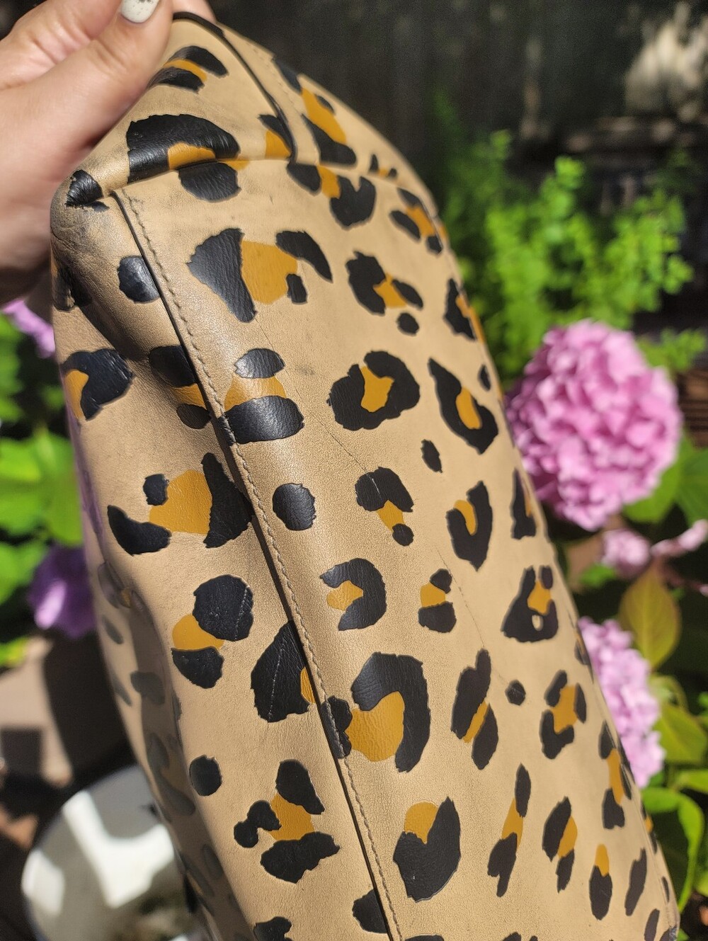 Coach Market Leopard Print Calf Leather Tote - Picture 6 of 16